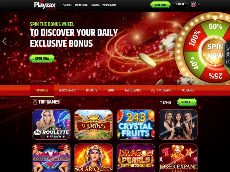 Bonus au casino PlayZax